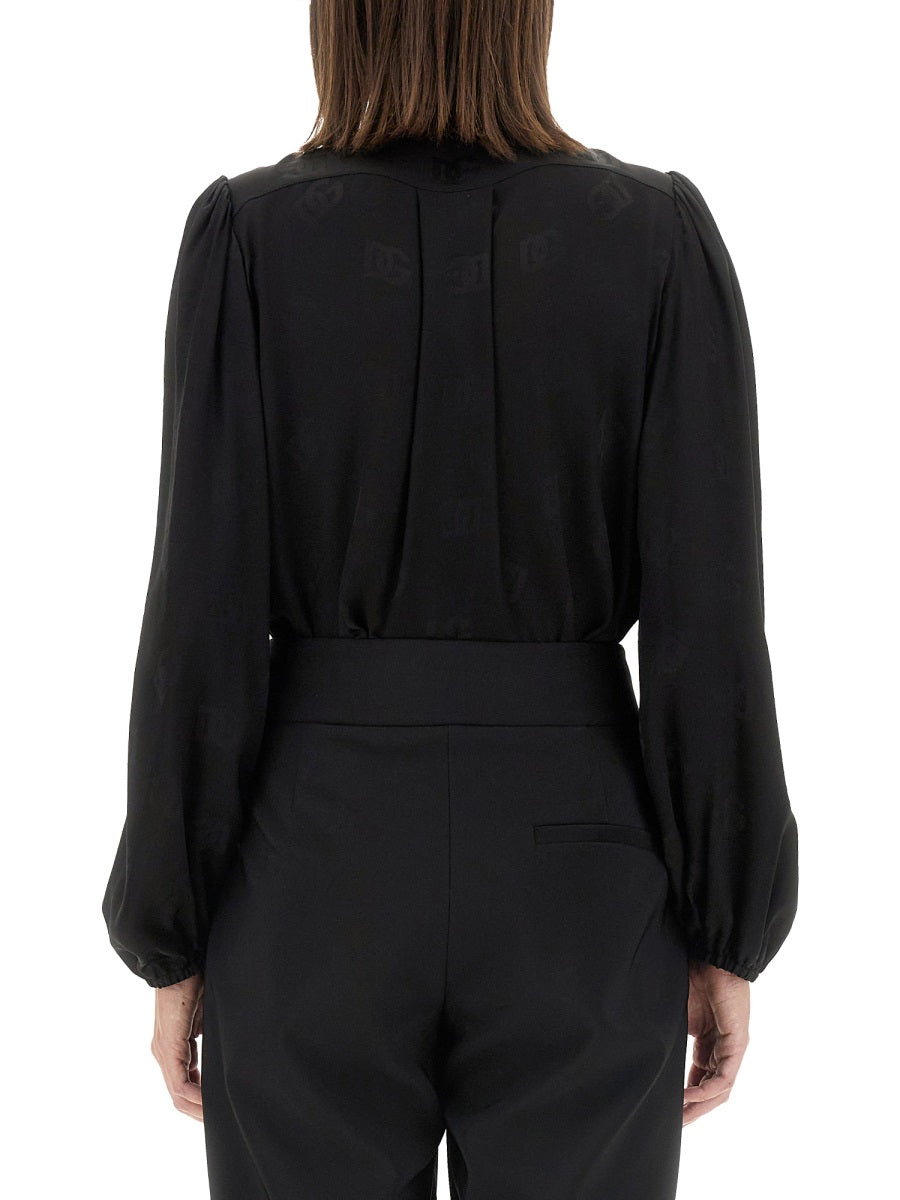 DOLCE & GABBANA Silk Charmeuse Shirt - Regular Fit (Size 40 IT)