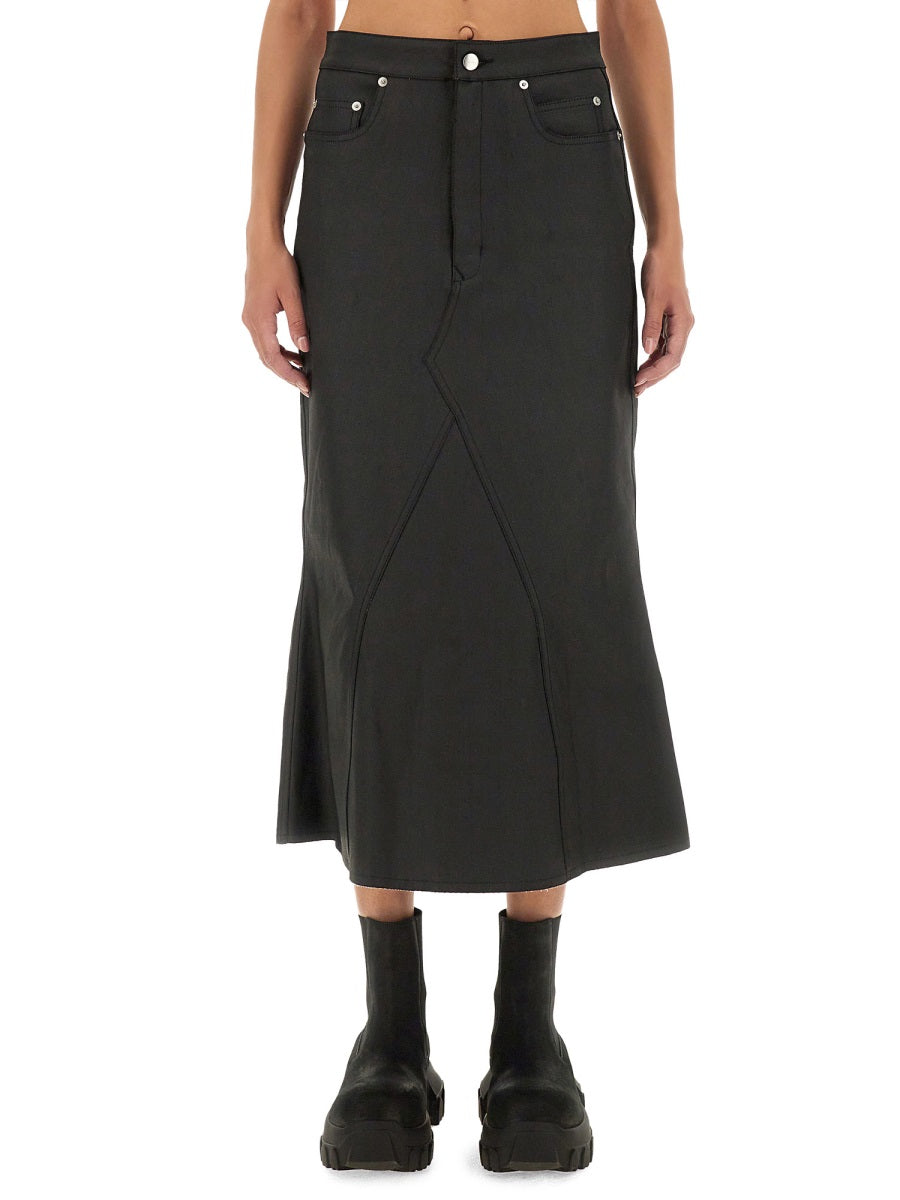 RICK OWENS Elevated Denim Skirt - Size 40