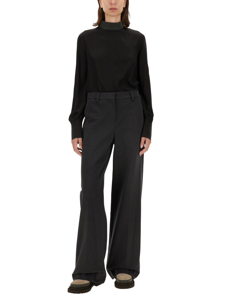 BRUNELLO CUCINELLI Wide Leg Pants for Women - FW24 Collection