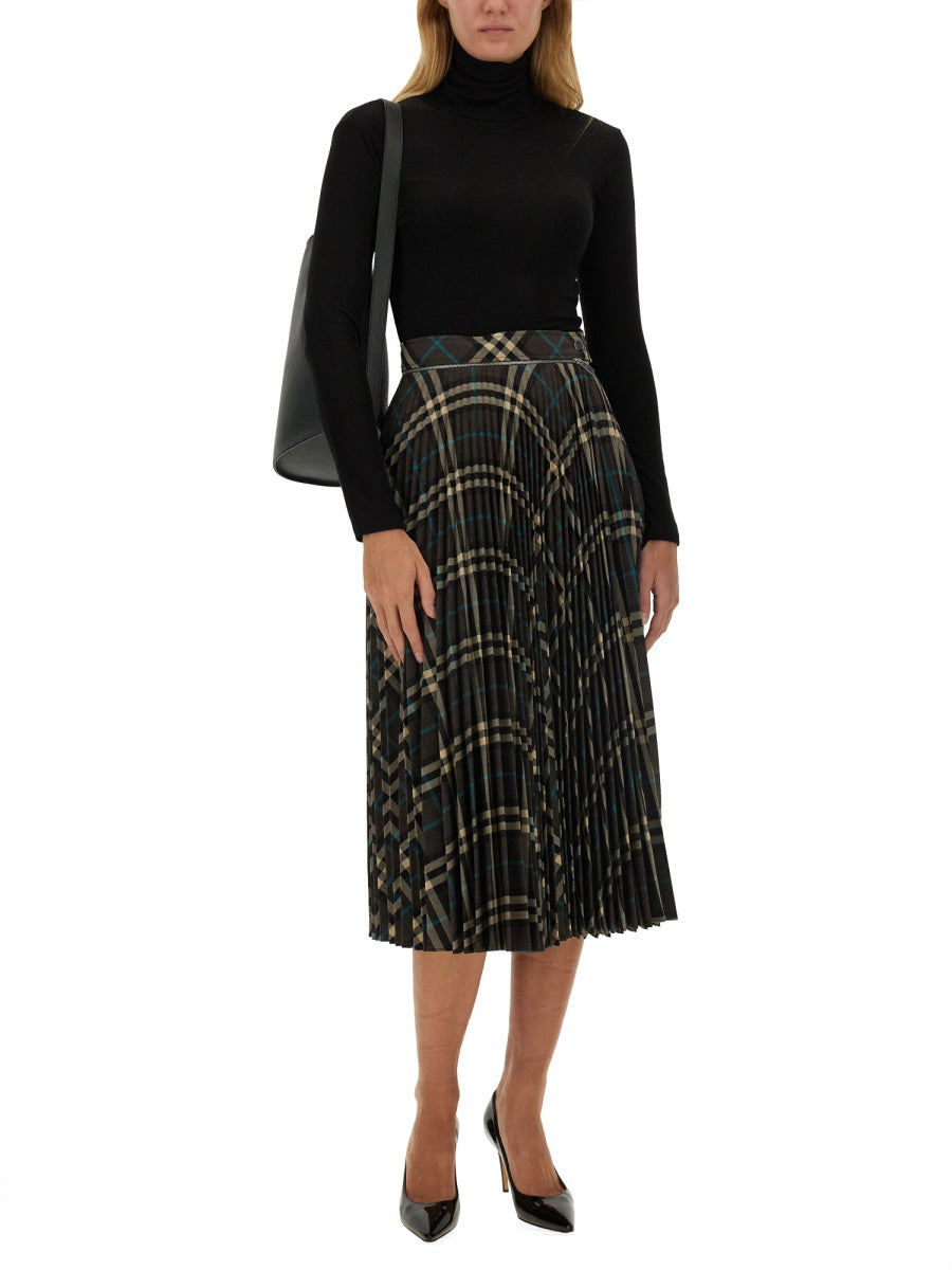 BURBERRY Squared Midi Skirt - Size 8 UK