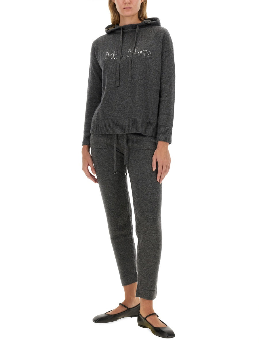 S MAX MARA Classic Wool-Cashmere Trousers - Size S