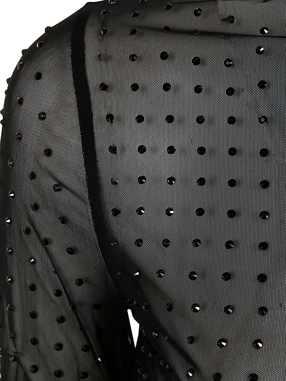 PINKO Long-Sleeve Top with All-Over Rhinestones