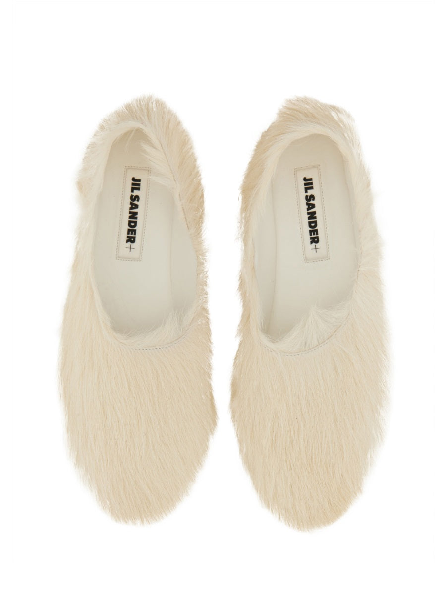 JIL SANDER Low Leather Slip-On Flats for Women