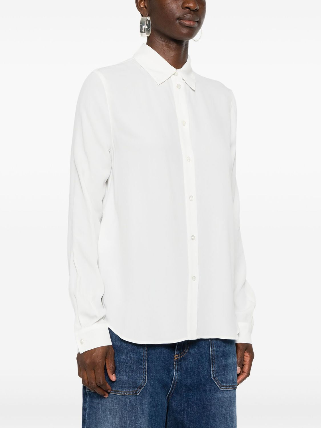 PINKO New Nora Crepe of Chine Shirt for Women - Short Sleeve
