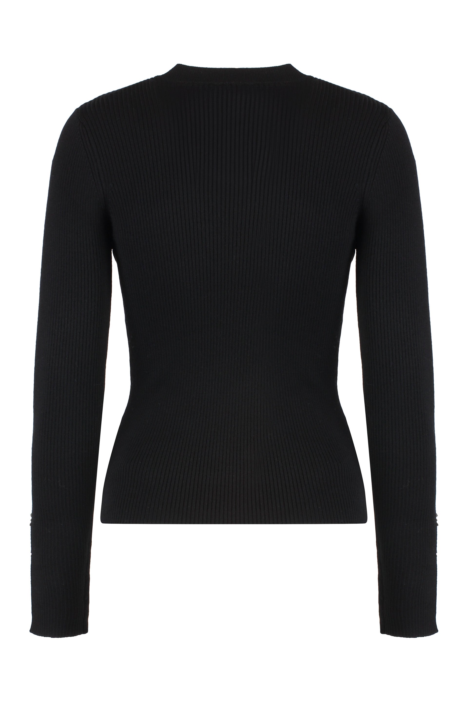 PINKO Knit Wool-Blend Top with Front Cut-Out - FW24