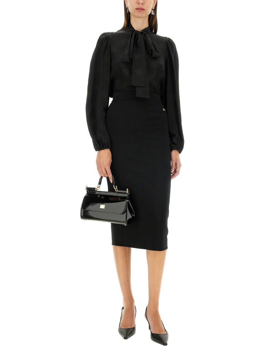 DOLCE & GABBANA Elegant Slim Fit Long Skirt - Size 40 IT