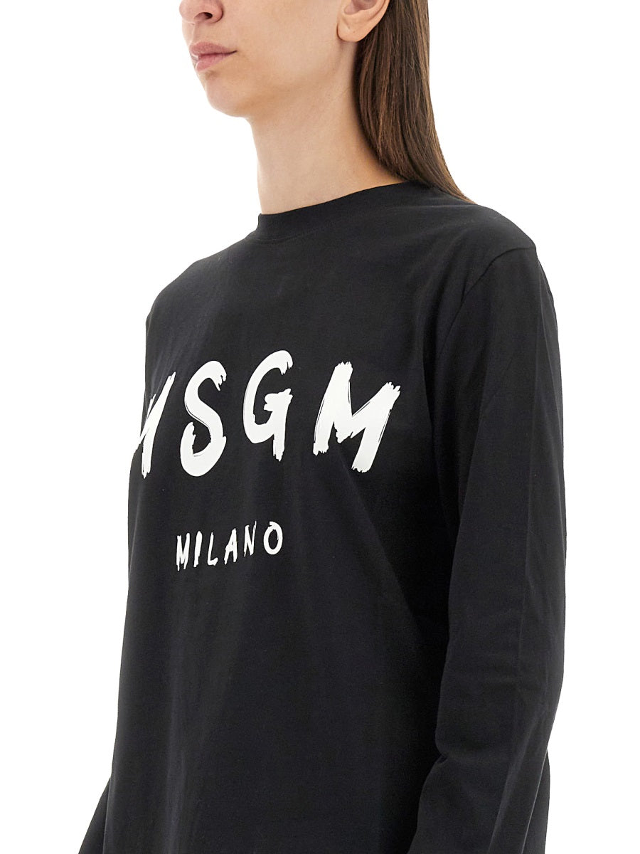 MSGM Stylish Logo T-Shirt - Regular Fit for Women