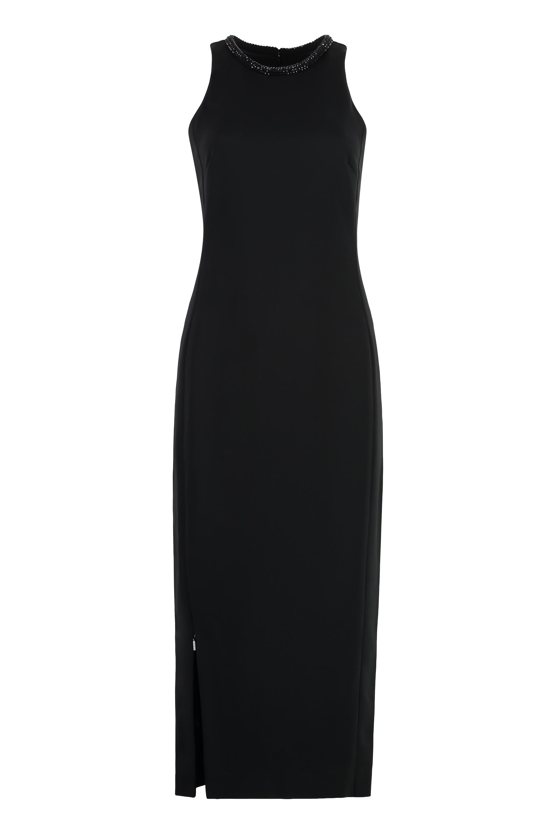 PINKO Crepe Dress with Rhinestone Neckline for Women