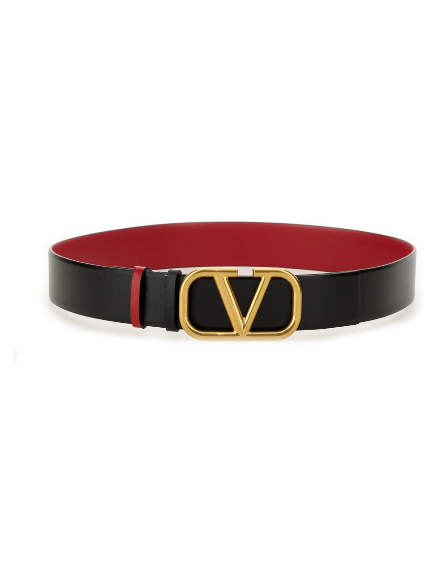 VALENTINO GARAVANI Signature Reversible Leather Belt