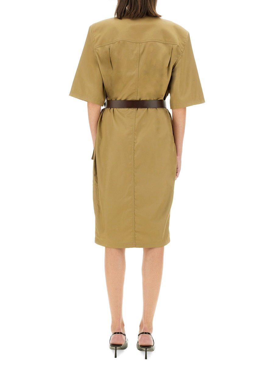 SAINT LAURENT Saharienne Mini Dress - Size 40