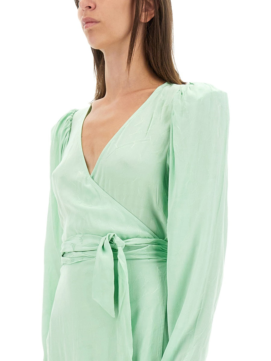 ROTATE BIRGER CHRISTENSEN Chic Regular Fit Midi Dress - Size 38