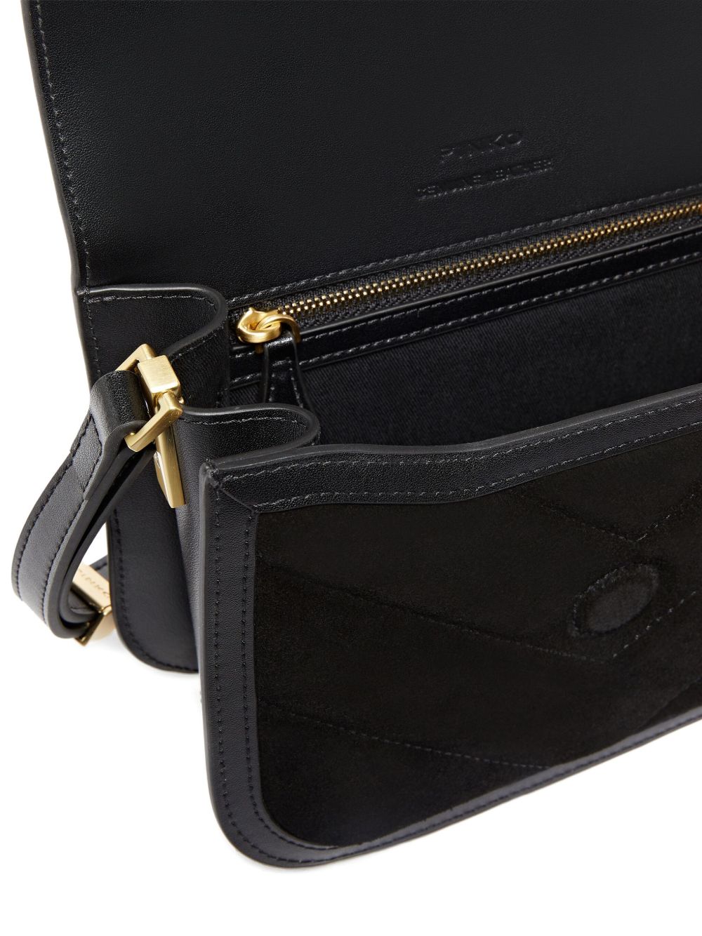 PINKO Mini Foldover Top Handbag with Signature Buckle