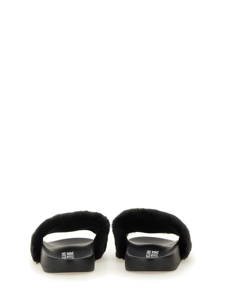 VERSACE JEANS COUTURE Slide Sandal with Logo