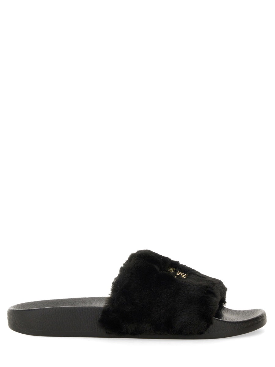VERSACE JEANS COUTURE Slide Sandal with Logo