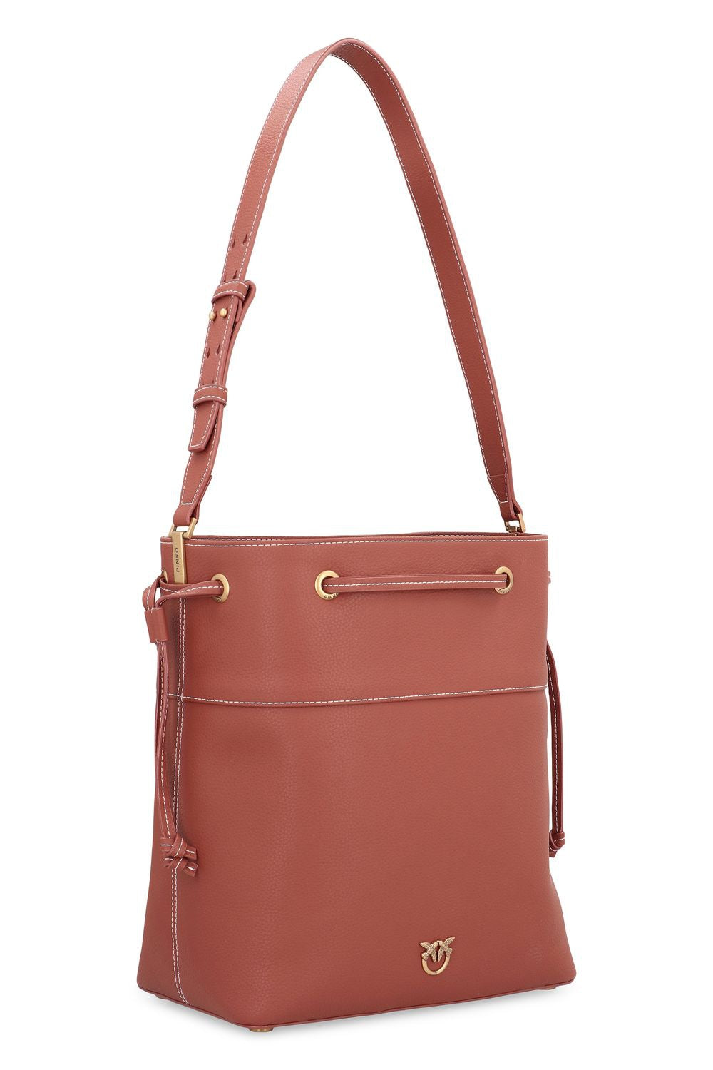 PINKO Leather Bucket Handbag - 25 cm x 29 cm