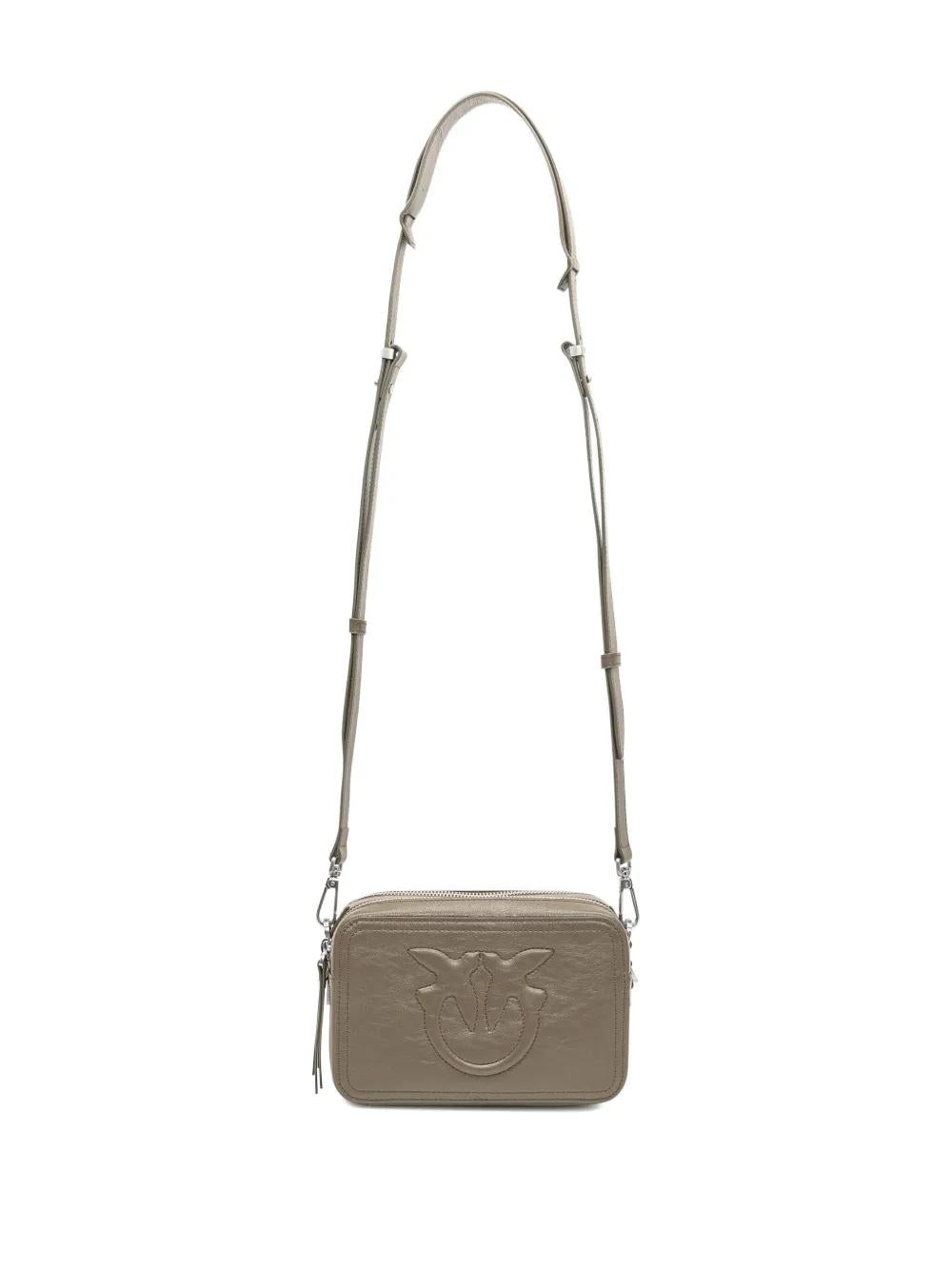 PINKO Love Metallic Crossbody Mini Handbag