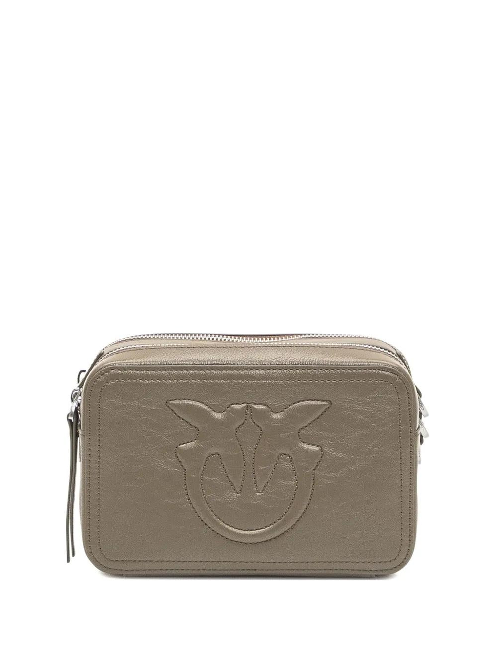 PINKO Love Metallic Crossbody Mini Handbag