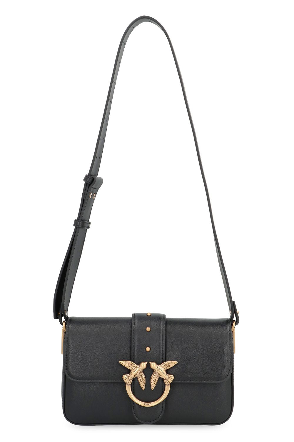 PINKO Mini Slouchy Leather Shoulder Handbag
