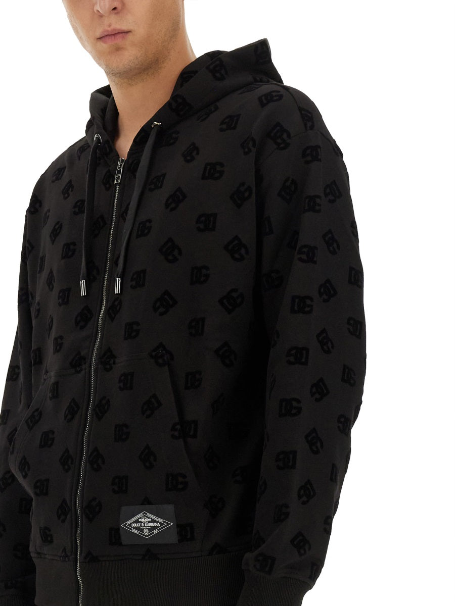 DOLCE & GABBANA Oversized Logo Sweatshirt - Size 50 IT