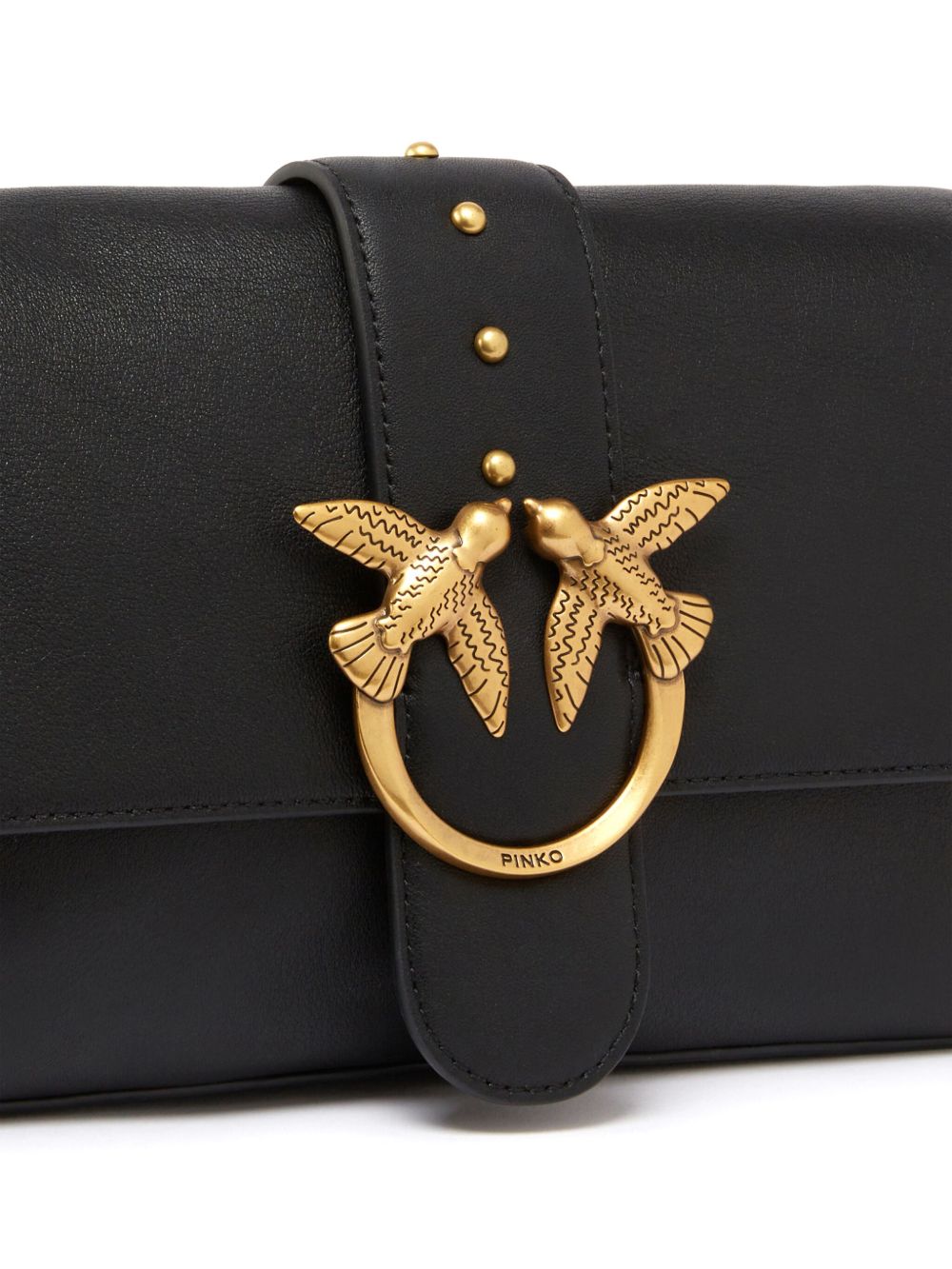 PINKO Elegant Leather Handbag with Signature Detail