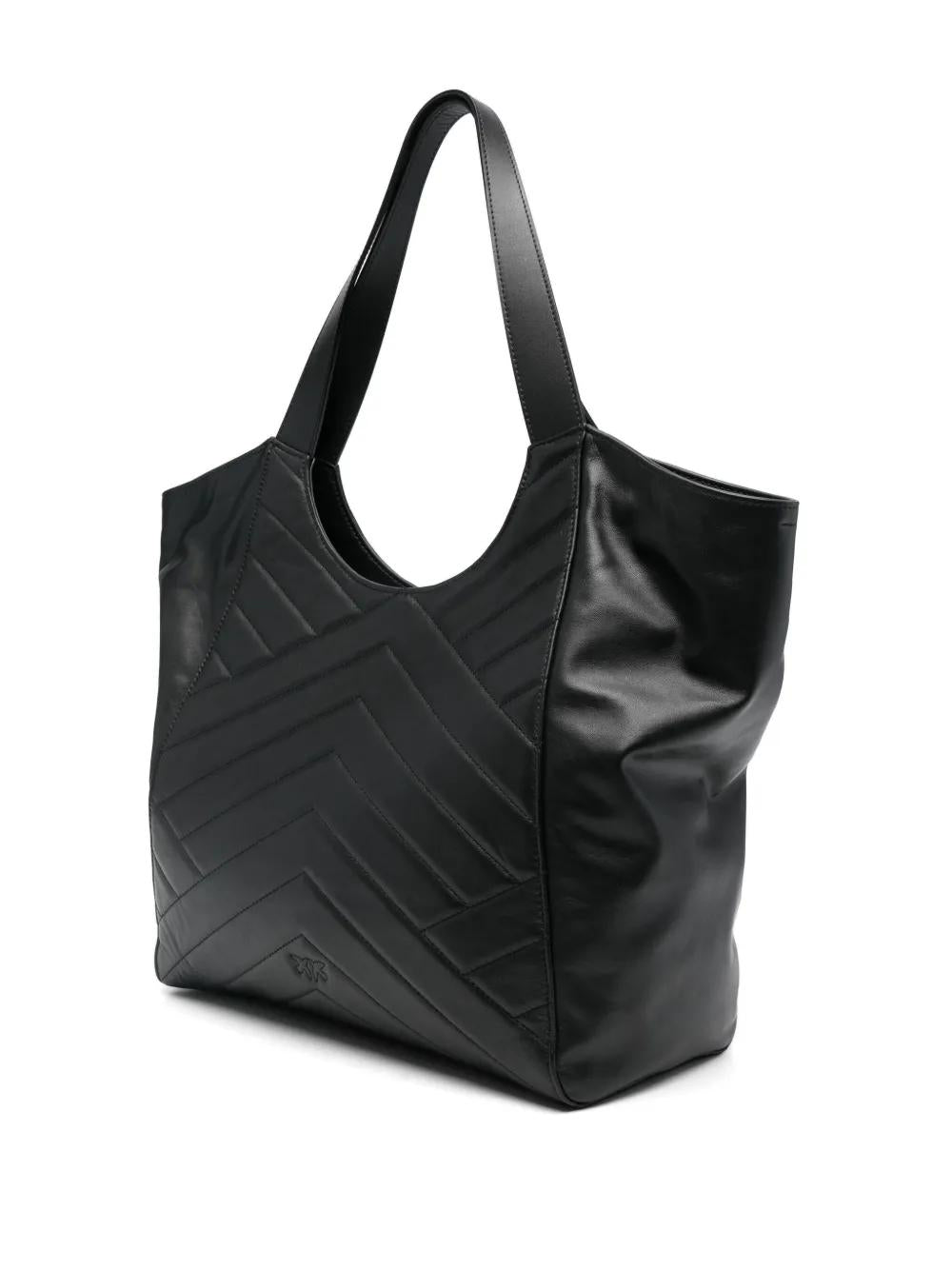 PINKO Quilted Leather Mini Shoulder Handbag