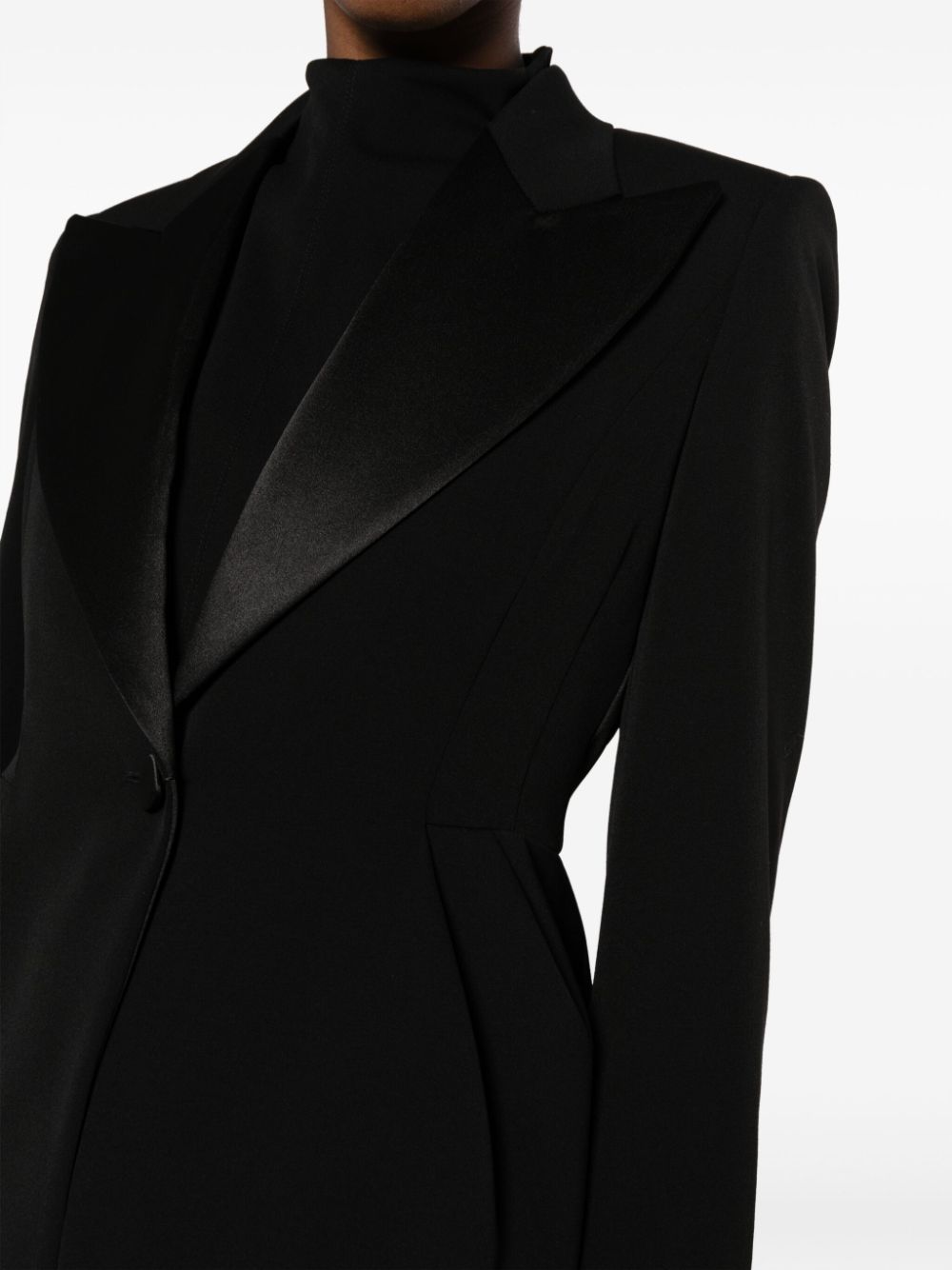 MAX MARA PIANOFORTE Peplum Wool Single-Breasted Blazer Jacket