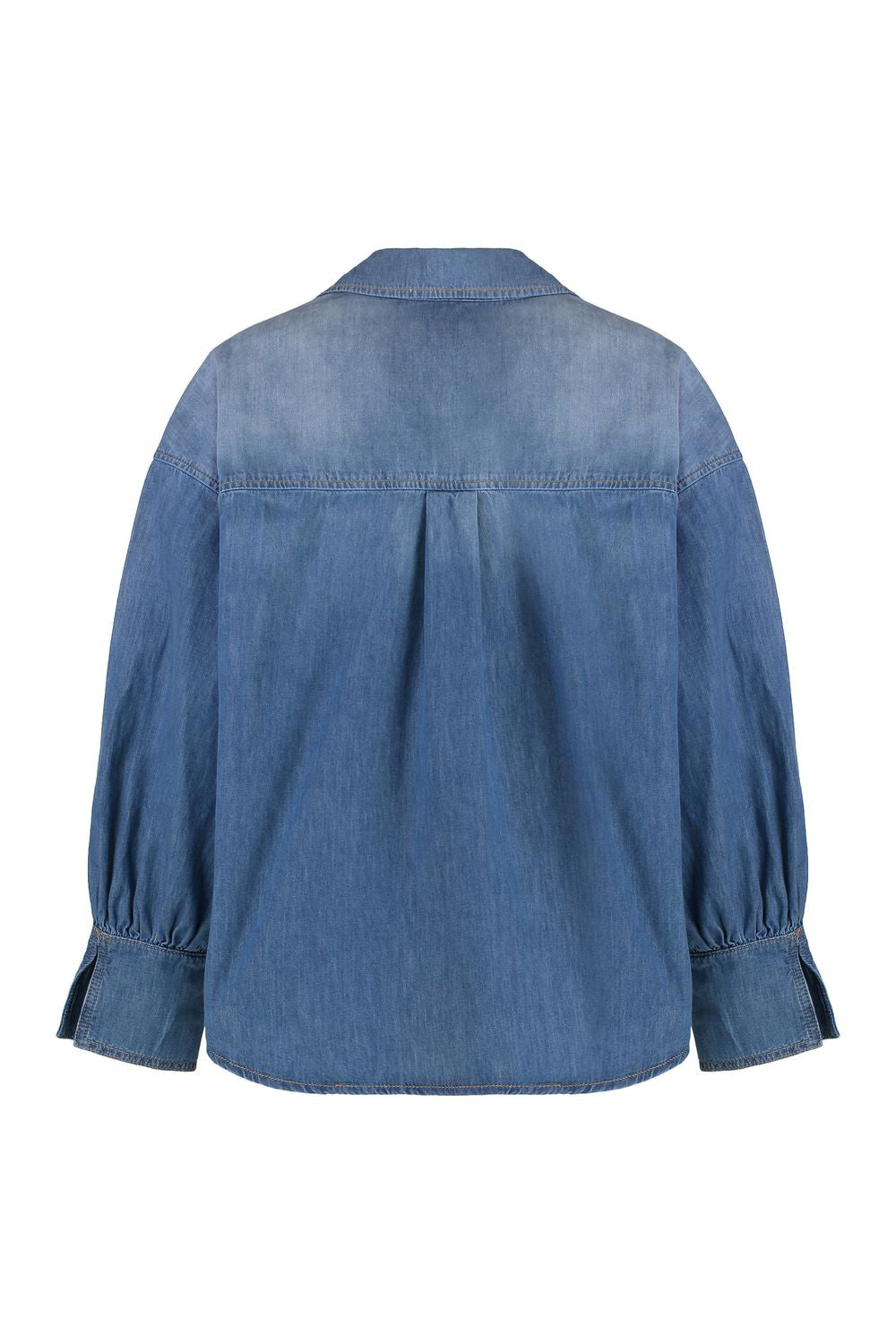 PINKO Cotton Blouse with Rounded Hem