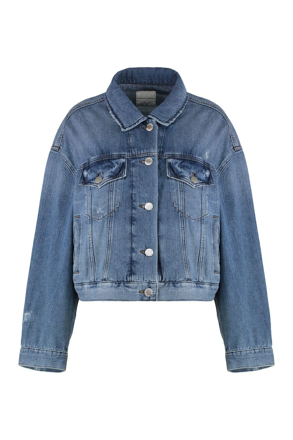PINKO Women's Denim Jacket with Buttoned Pockets