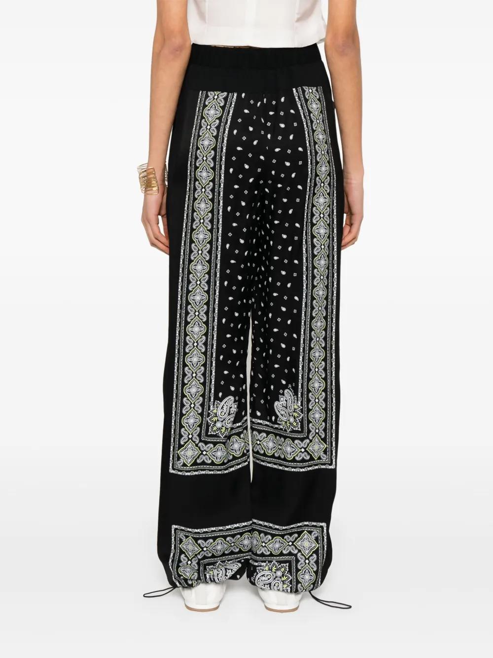 PINKO Wide Leg Trousers with Elastic Back Waist Insert