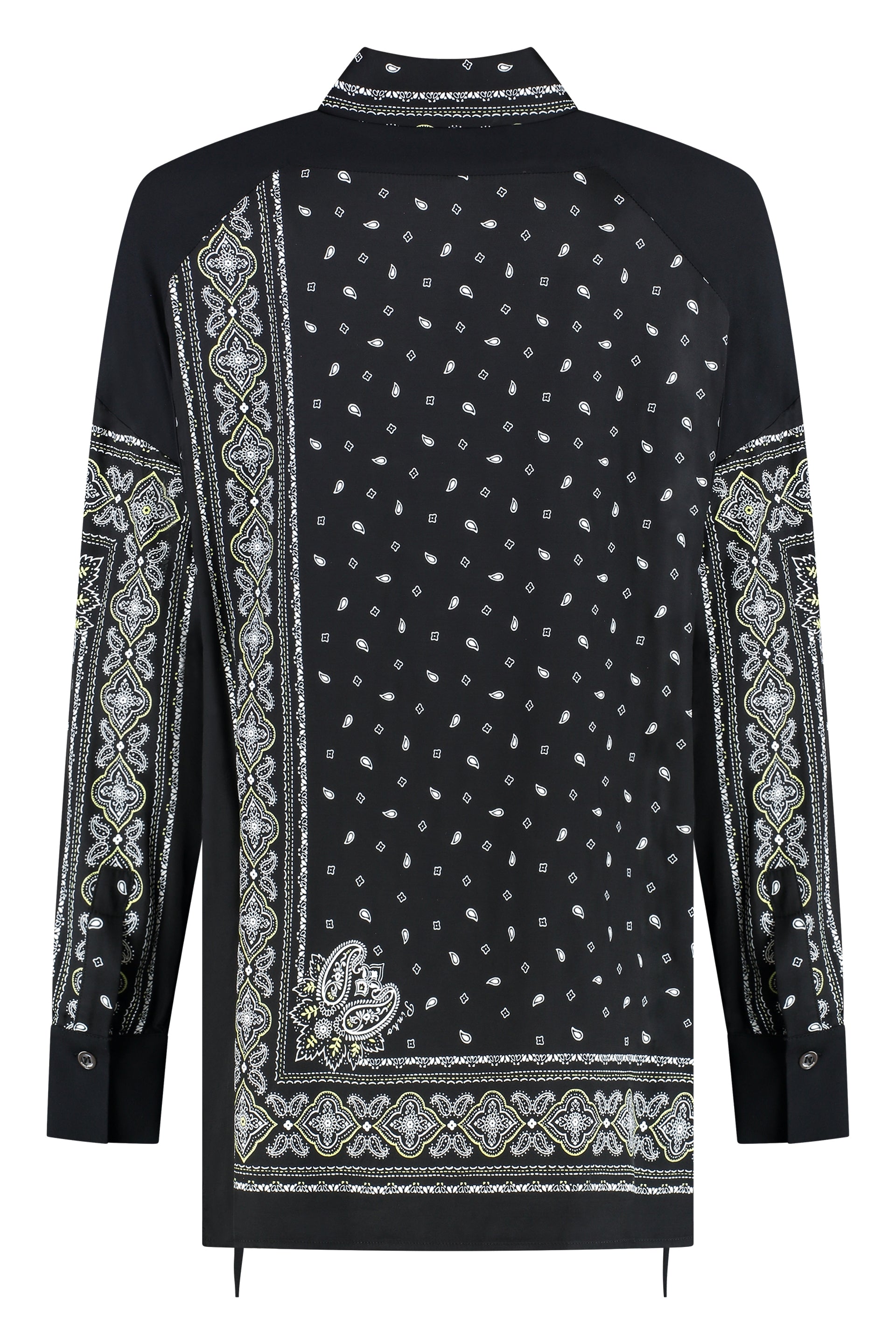 PINKO Printed Viscose Shirt with Adjustable Drawstring Hem