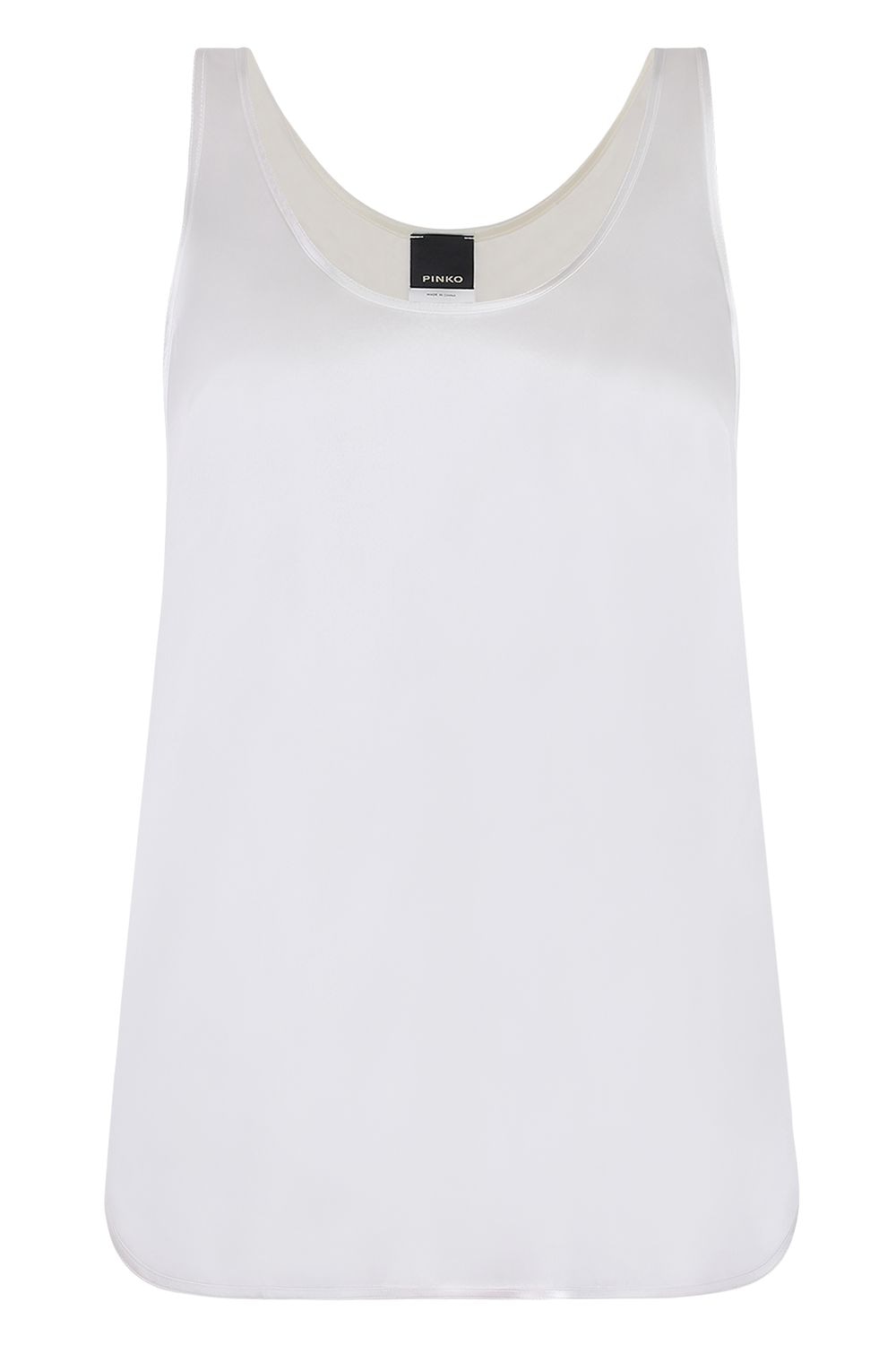 PINKO Silk Rounded Hem Top for Women