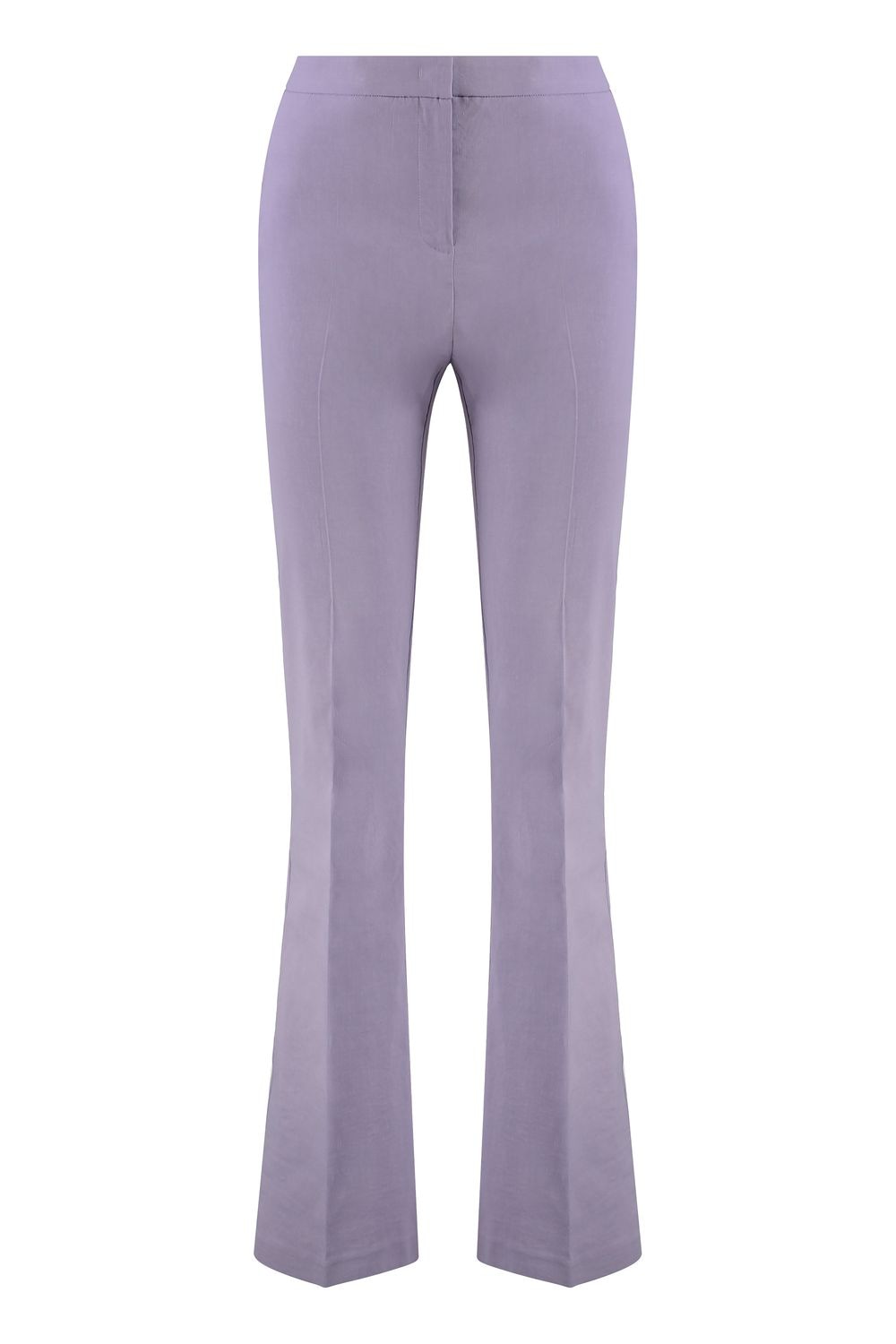 PINKO Linen Trousers with Flared Hem