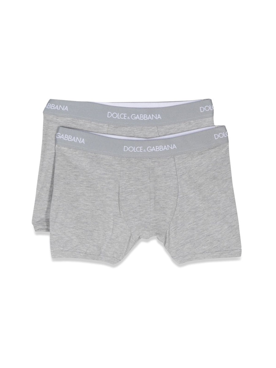 DOLCE & GABBANA Mini Bi-Pack Boxer Set for Boys