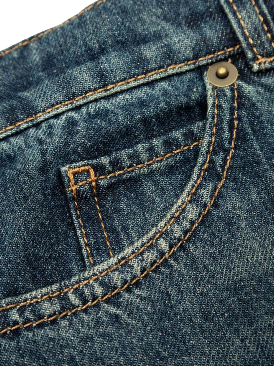 GUCCI Eco Washed Denim Mini Trousers for Kids