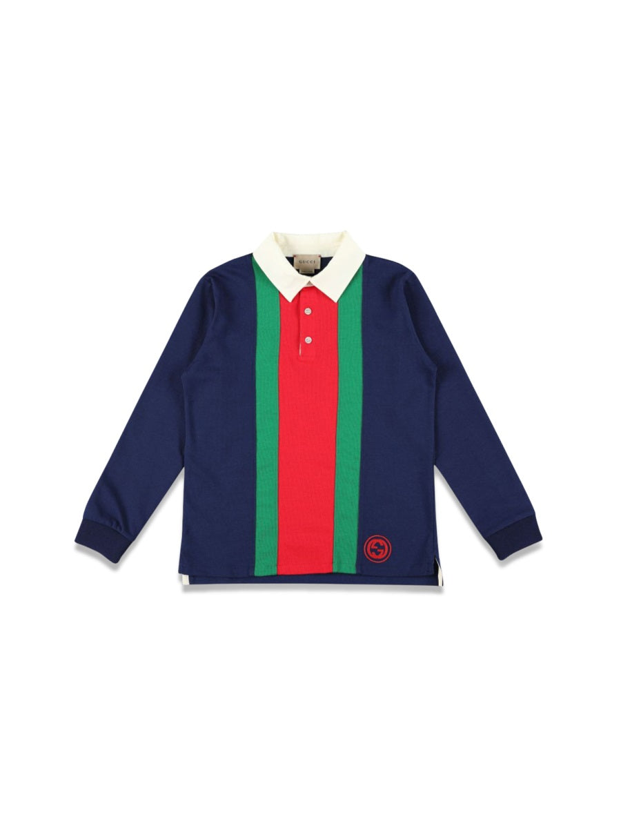 GUCCI Unisex Long Sleeve Mini Polo for Kids - Winter Edition