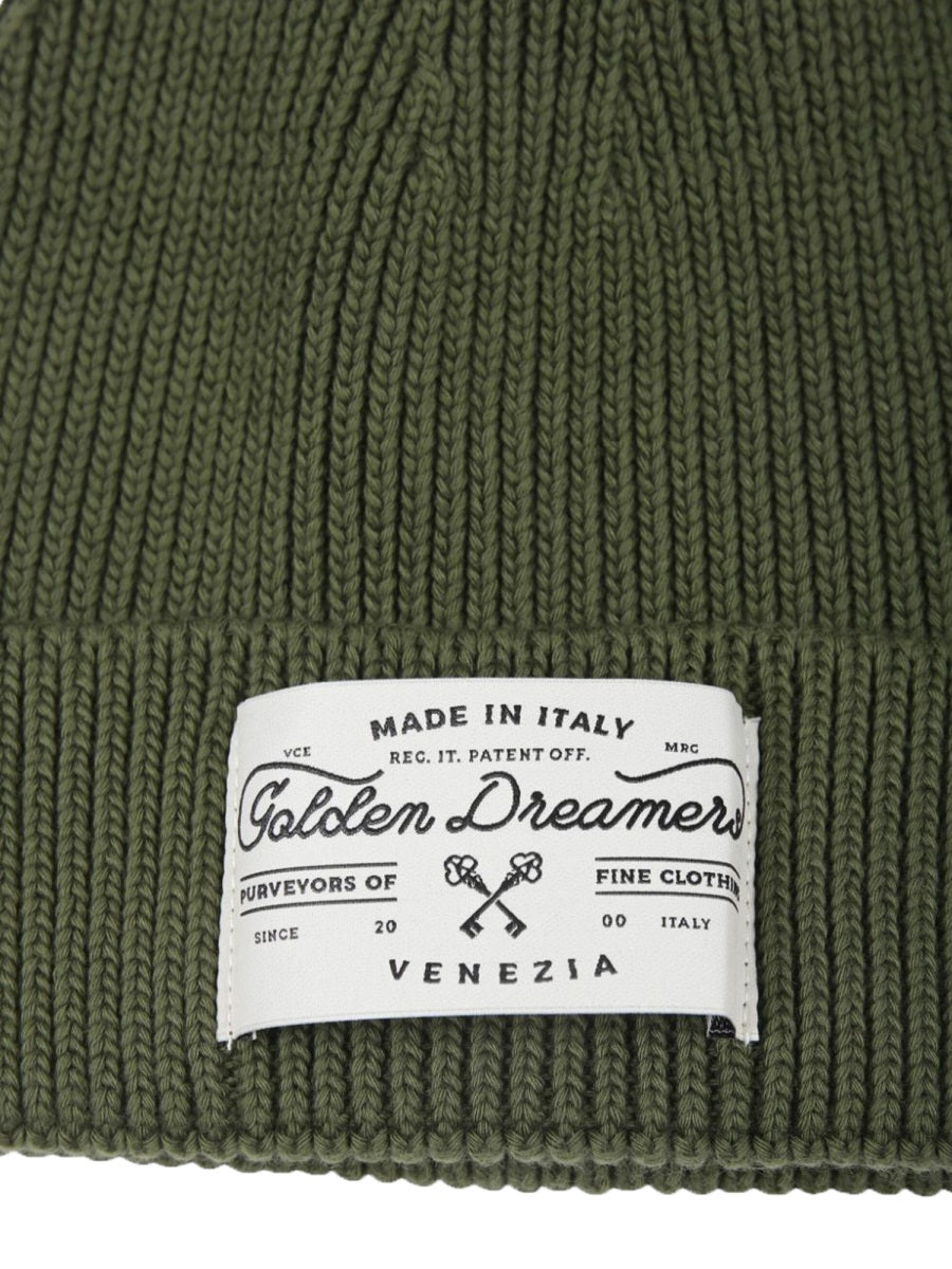 GOLDEN GOOSE Dreamers Mini Knit Cotton Beanie Hat for Kids