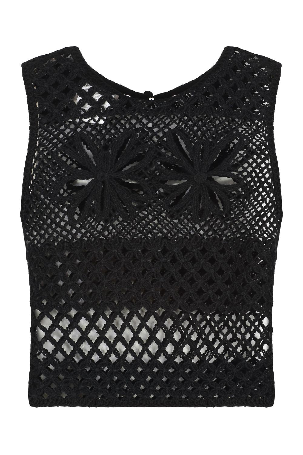 PINKO Sleeveless Crochet Knit Top