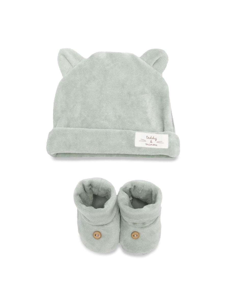 TEDDY & MINOU Cozy Mini Hat and Booties Set