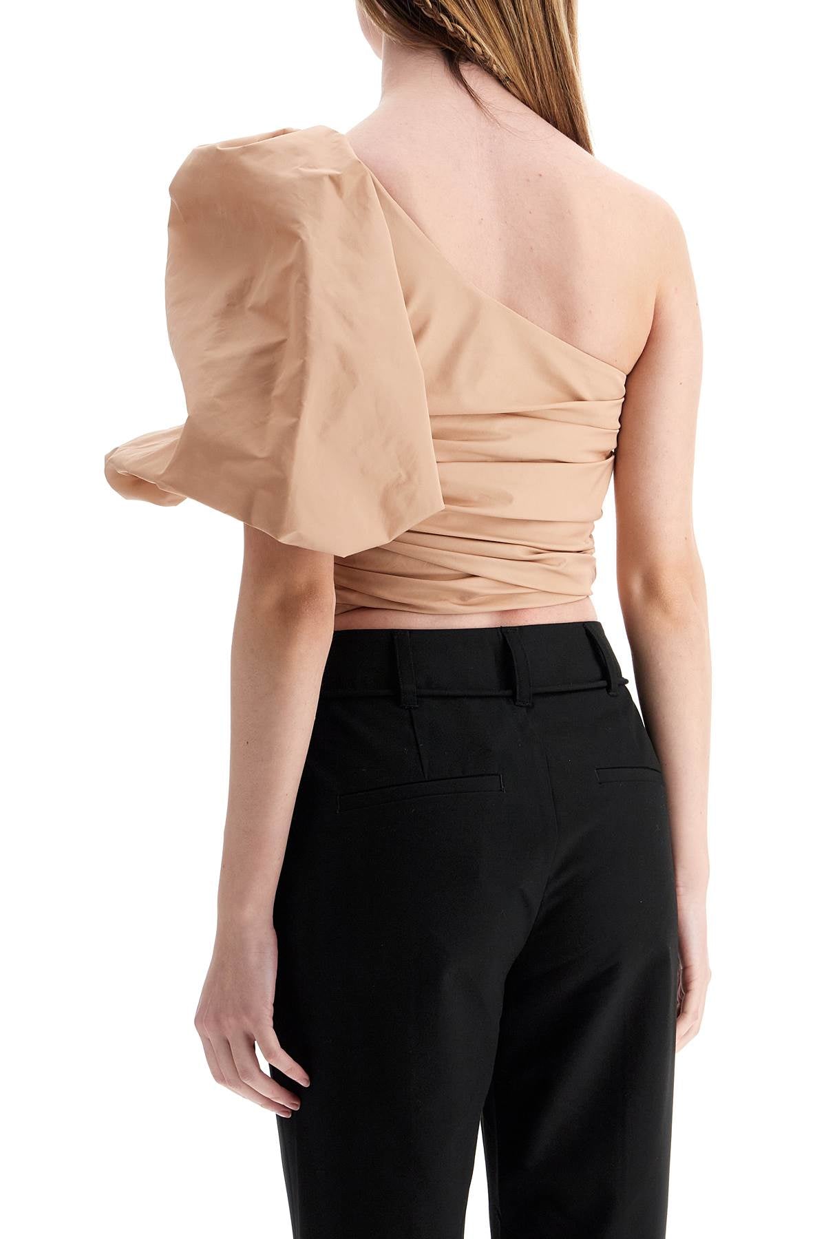 PINKO One-Shoulder Mini Cropped Top