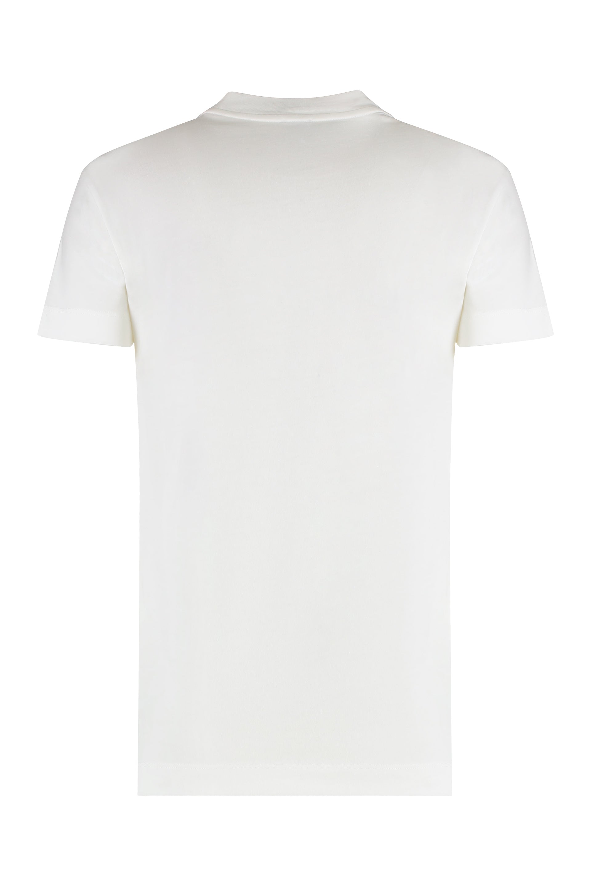 PINKO Cotton Crew-Neck T-Shirt with Rhinestone Print