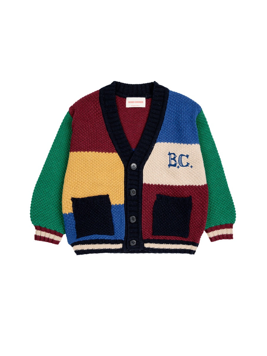 BOBO CHOSES Vintage Color Block Cardigan for Kids