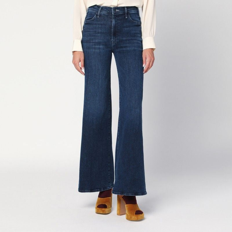 MOTHER The Hustler Roller Wide-Leg Palazzo Jeans