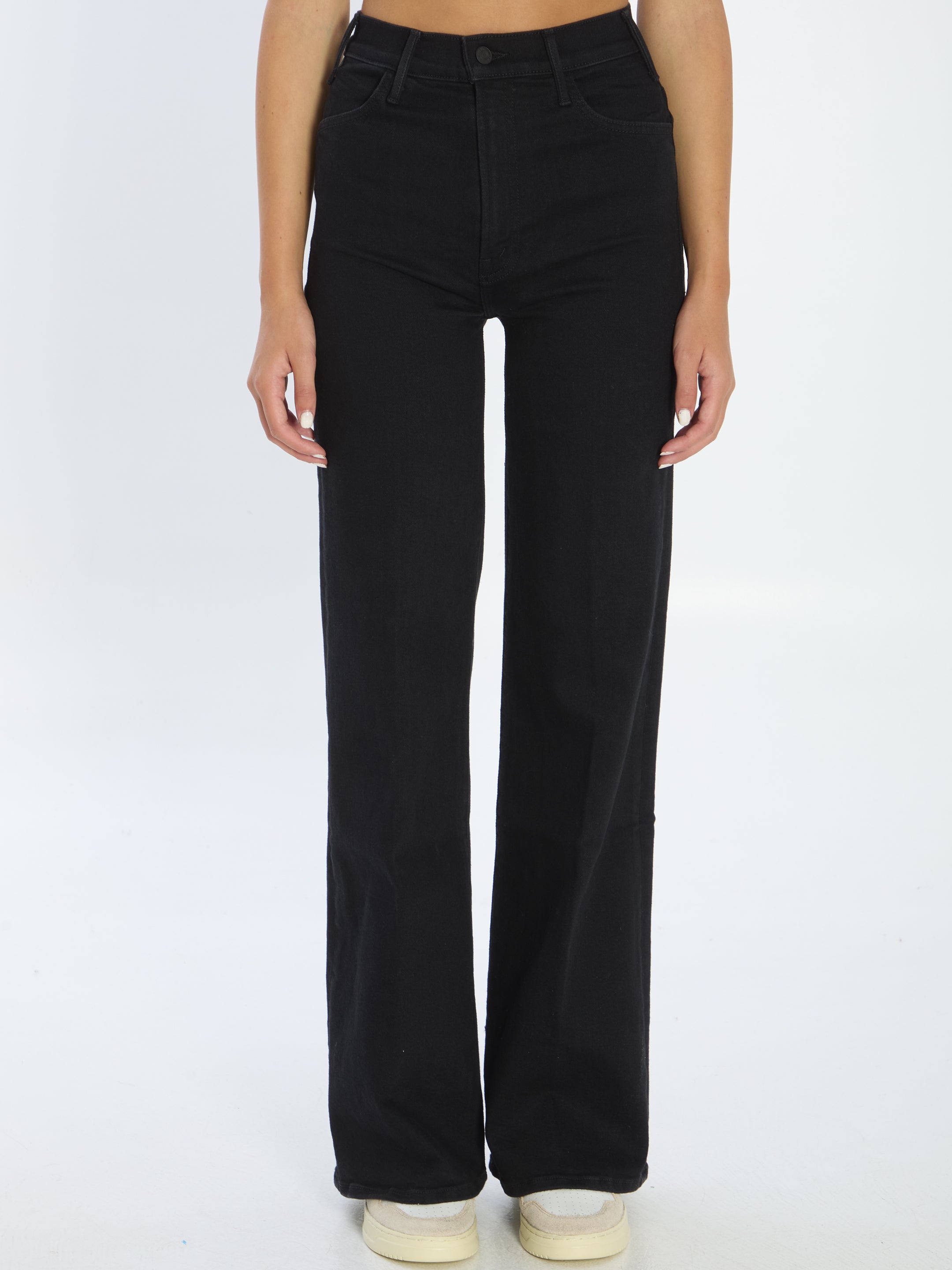 MOTHER High-Rise Wide-Leg Roller Sneak Denim Jeans - Size 26