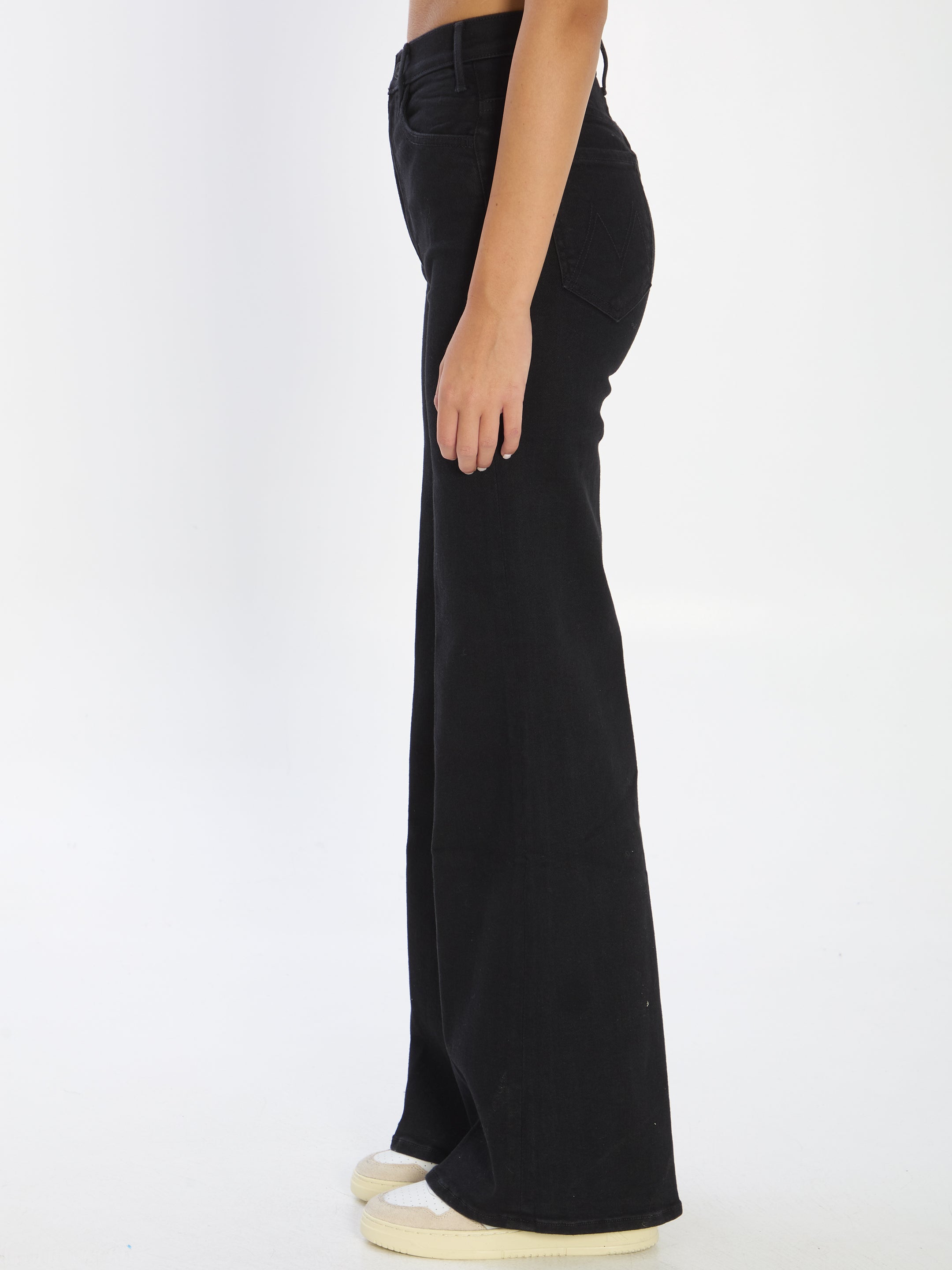 MOTHER High-Rise Wide-Leg Roller Sneak Denim Jeans - Size 26