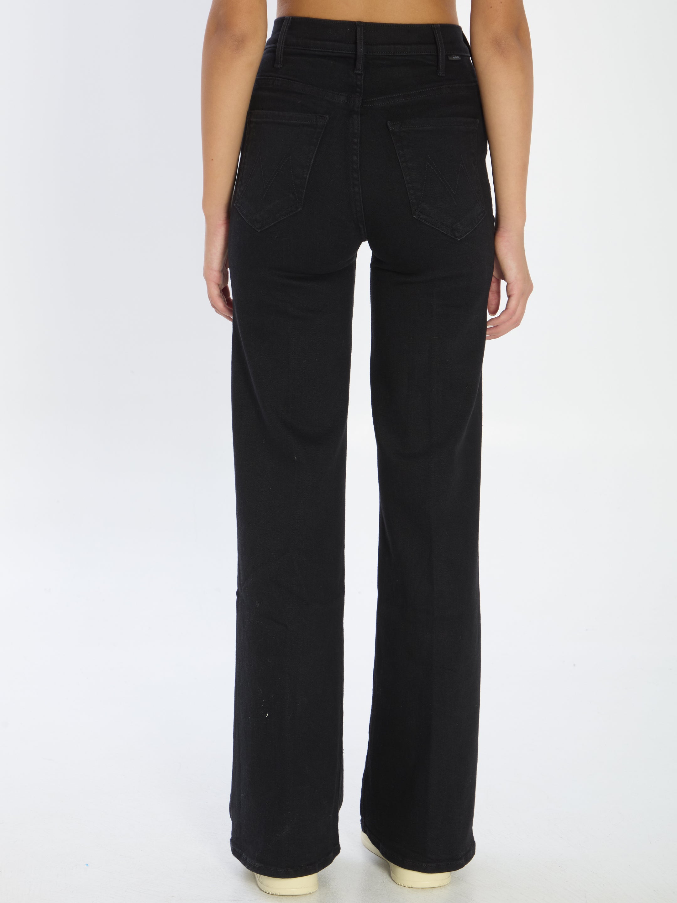 MOTHER High-Rise Wide-Leg Roller Sneak Denim Jeans - Size 26