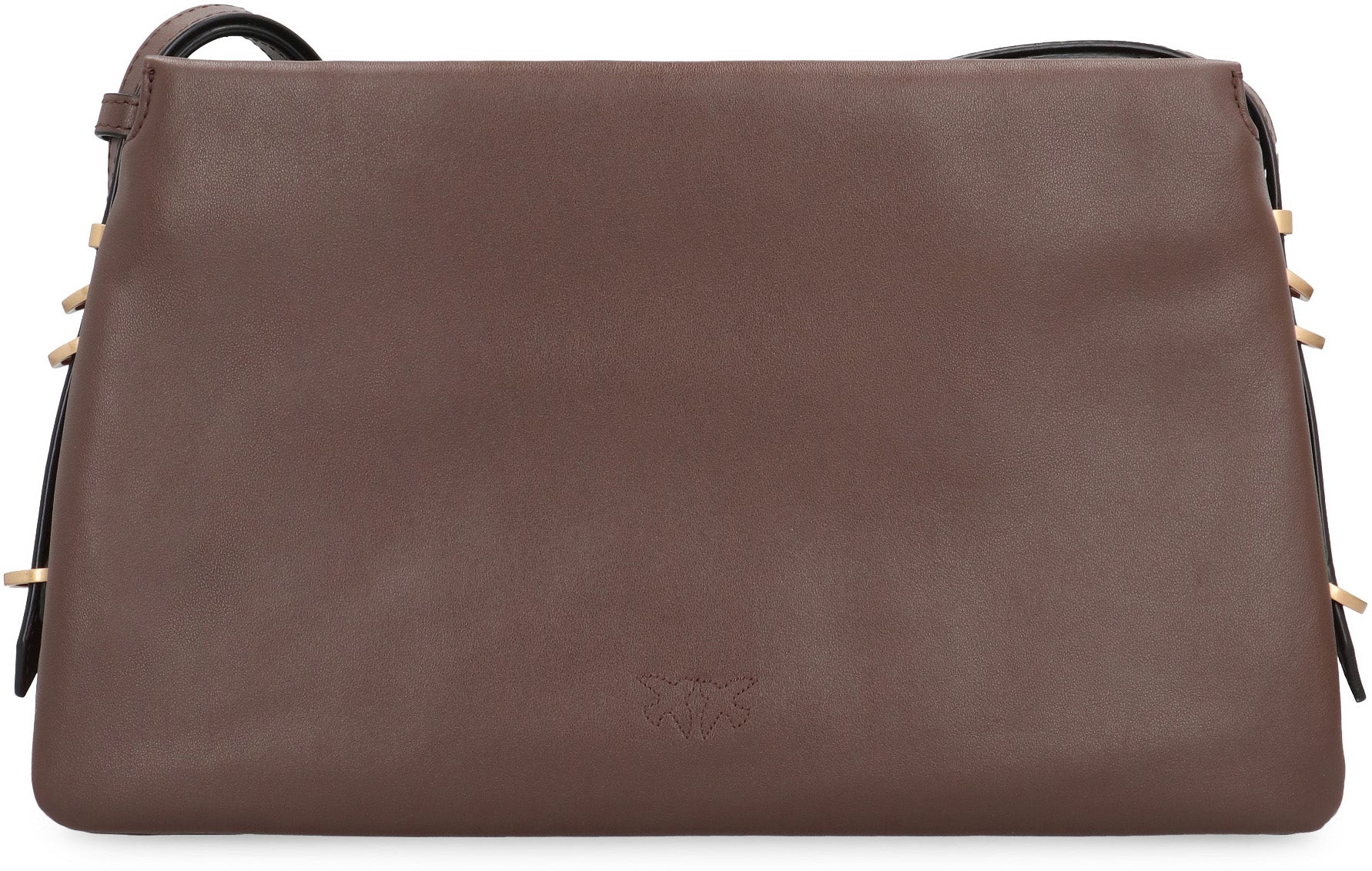 PINKO Leather Crossbody Handbag with Adjustable Strap and Dual Compartments