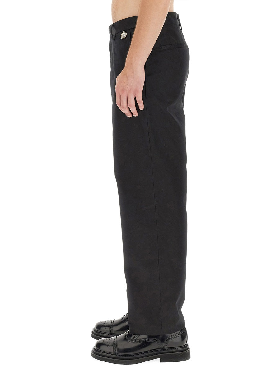 DOLCE & GABBANA Regular Fit Gabardine Pants for Men