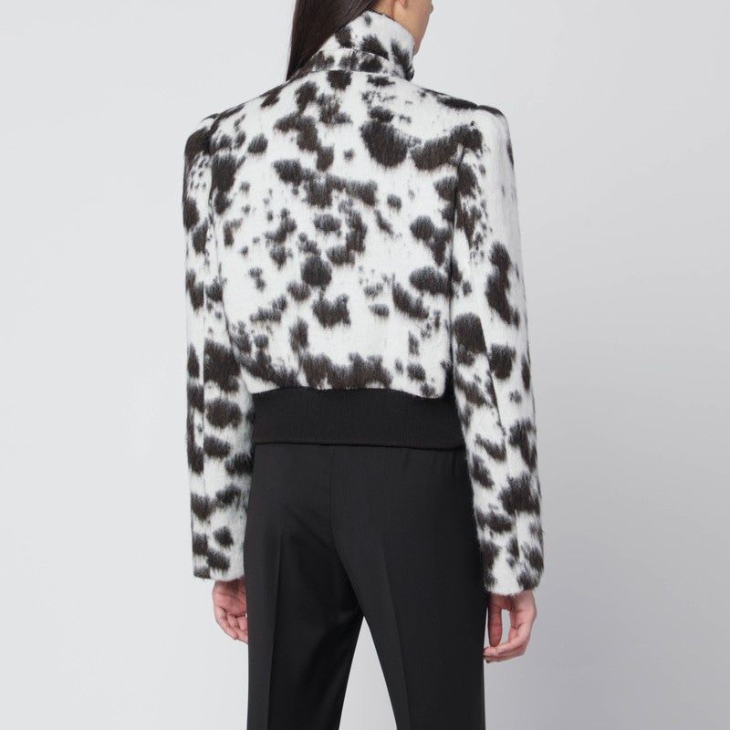 DRIES VAN NOTEN Double-Breasted Cow Print Bomber - Women’s Outerwear
