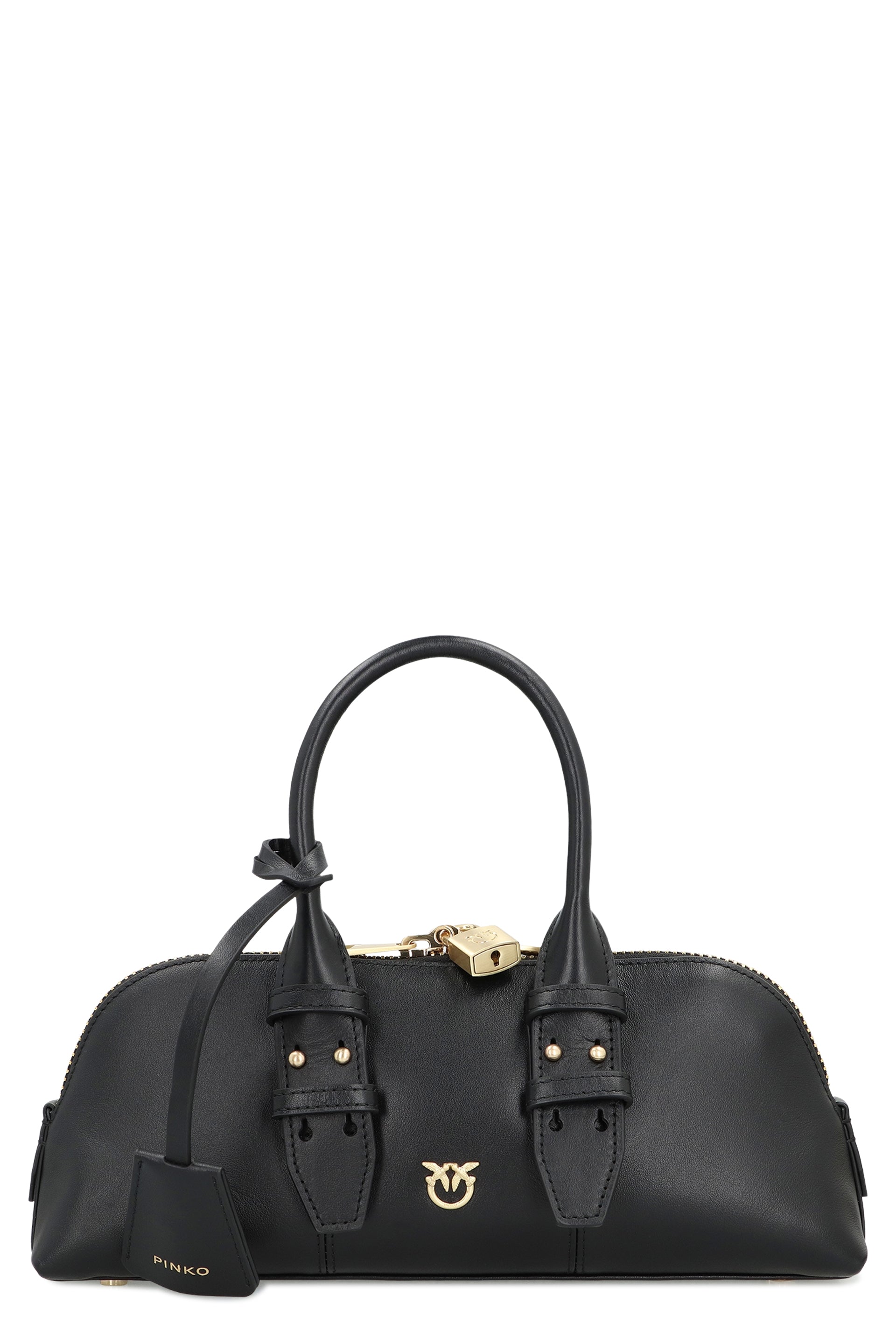PINKO Mini Leather Bowling Handbag