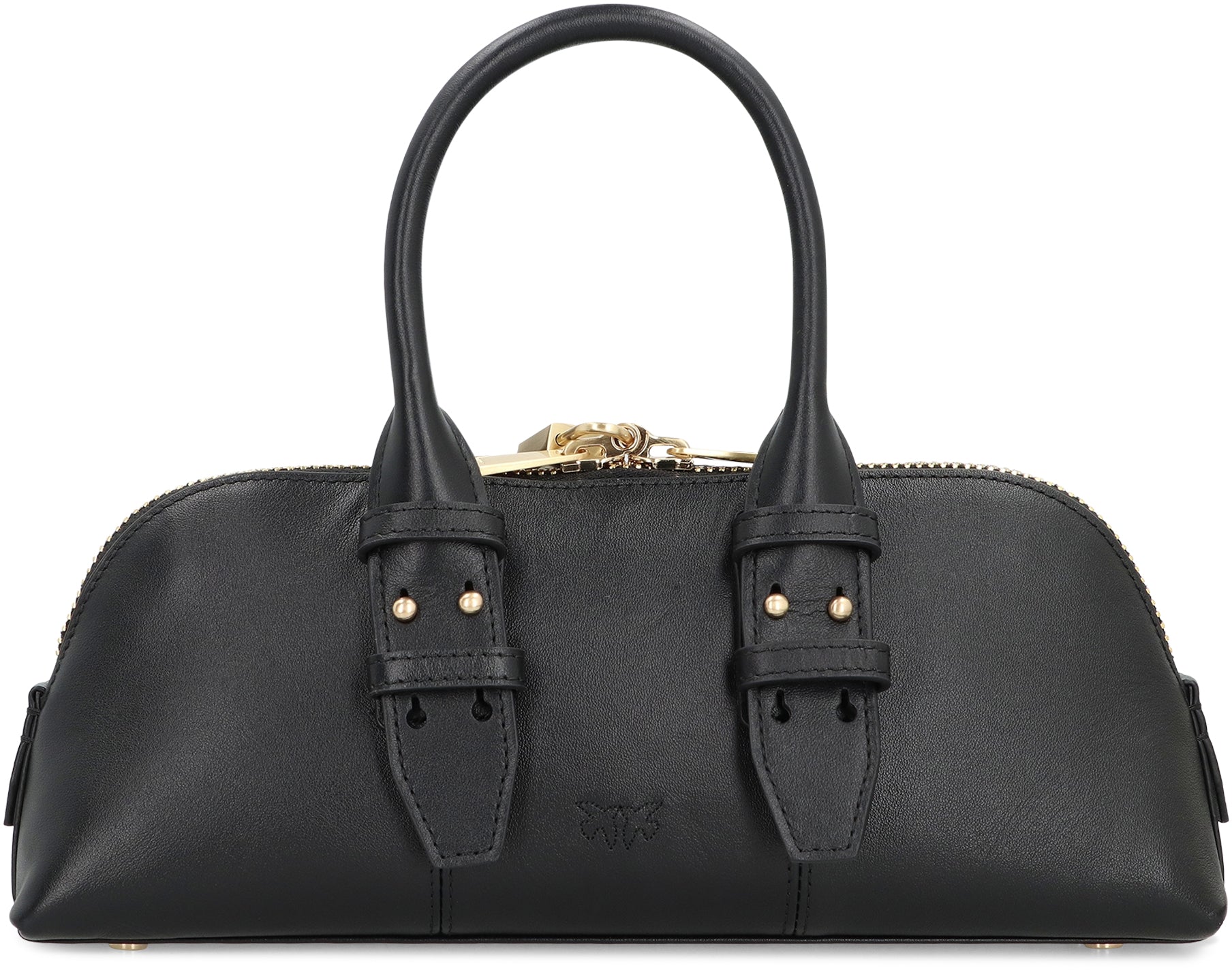 PINKO Mini Leather Bowling Handbag